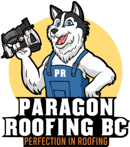 a logo for paragon roofing, inc.