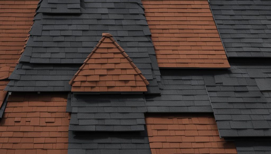 A close up of a roof with black shingles, showcasing the expertise of Paragon Roofing BC.
