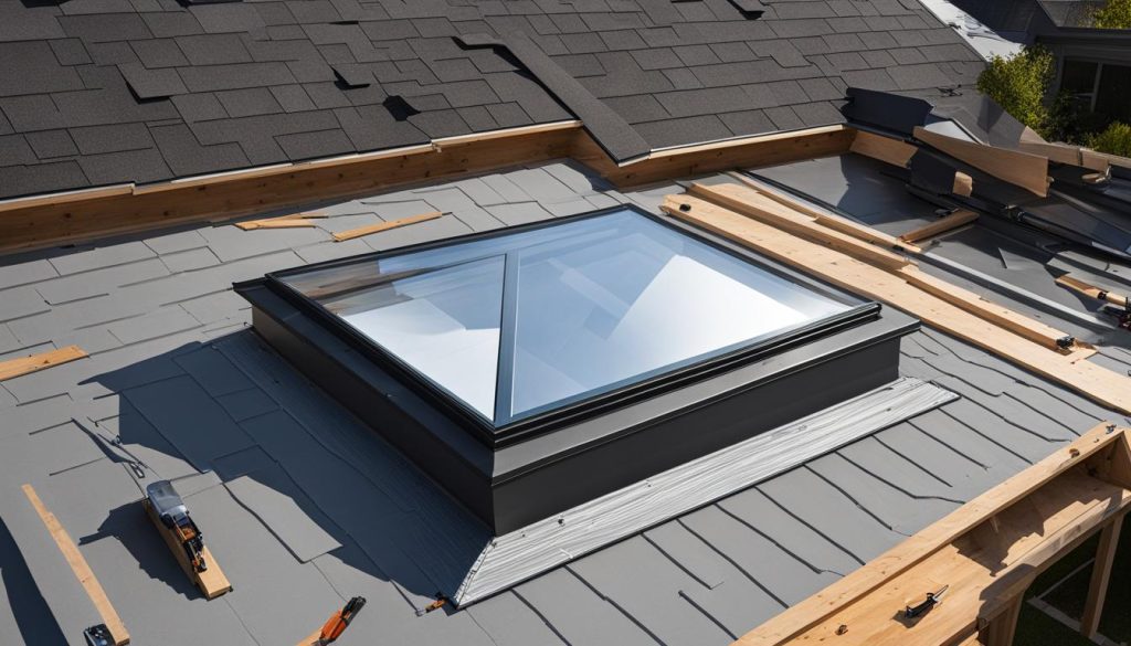 Paragon Roofing BC installation process for skylights