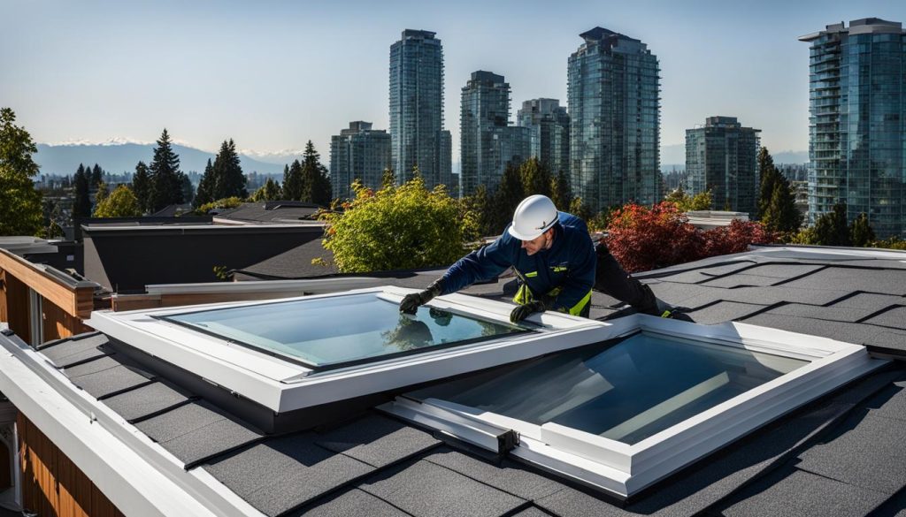 Skylight installation in Vancouver BC