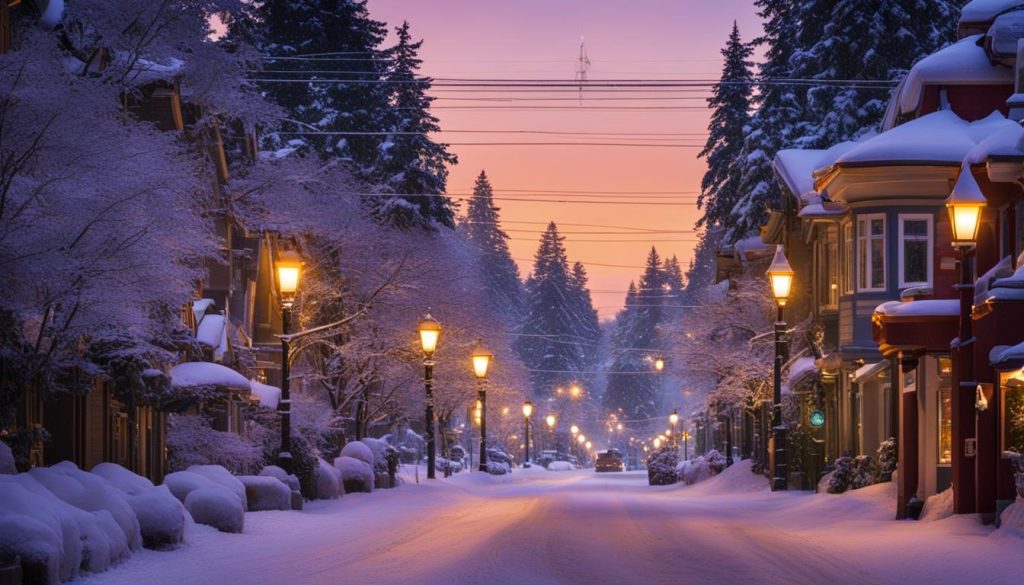 snowfall in Vancouver