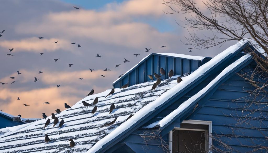 Bird-proof metal roofing