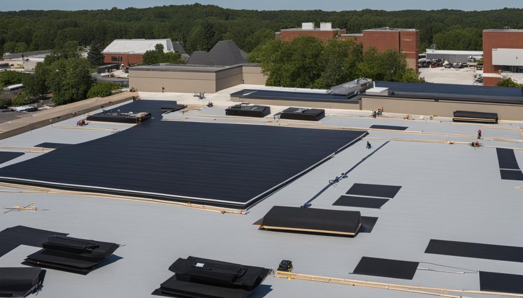 Commercial flat roofing services