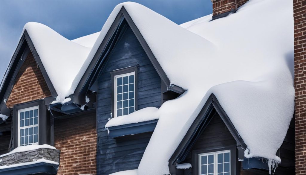Proper insulation preventing heat loss and ice dams.