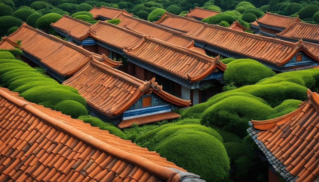 Roof material in feng shui