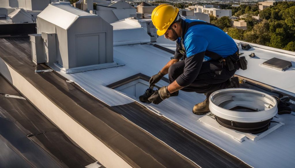 Routine roof maintenance for a rooftop observatory