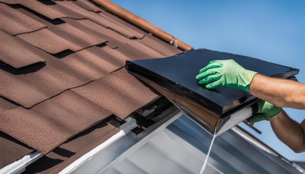 Waterproofing a roof-mounted air conditioning unit