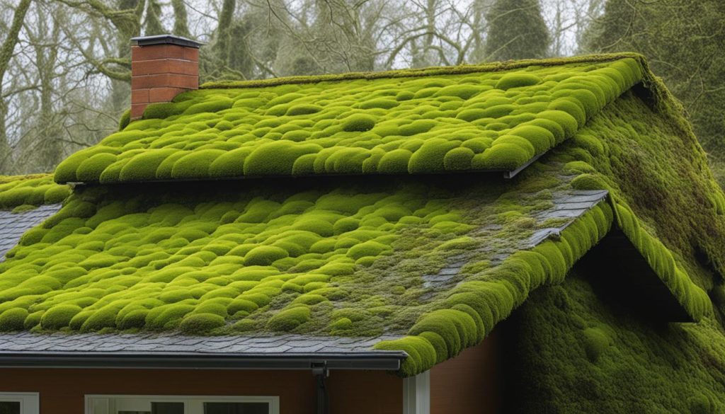 clean moss from roof image