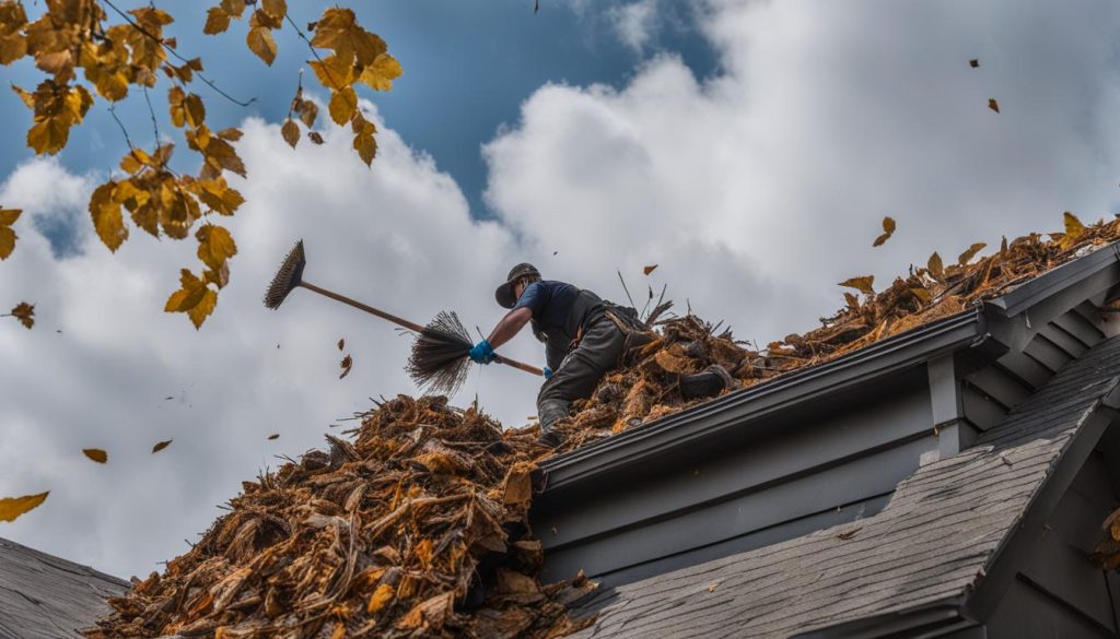 remove debris from roof