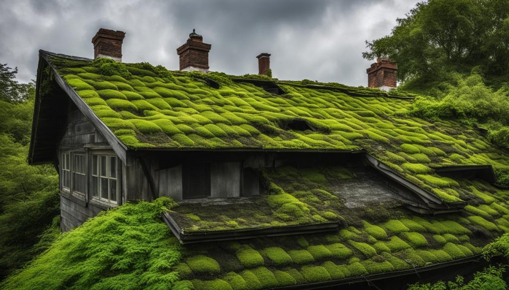 roof mold and moss growth