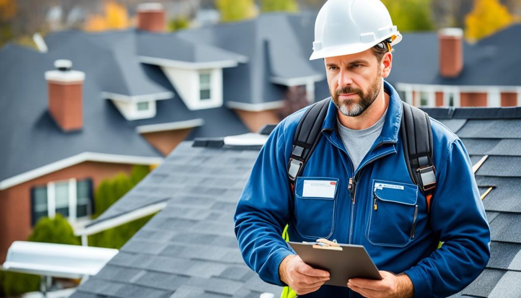 Professional roofing inspection