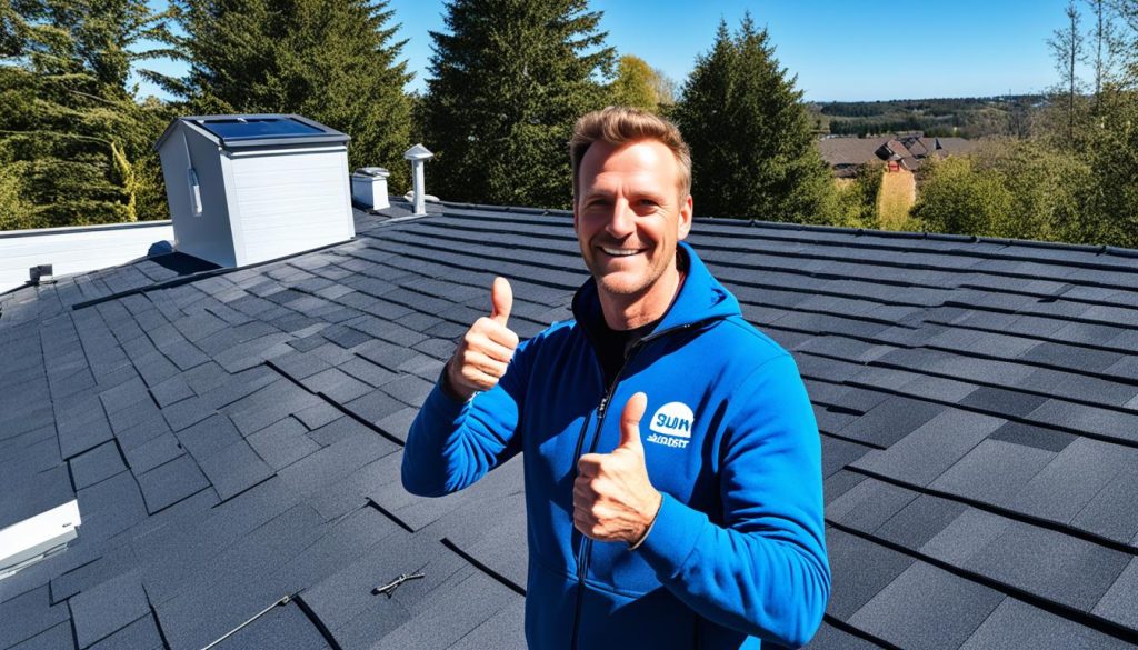 Satisfied Paragon Roofing Client