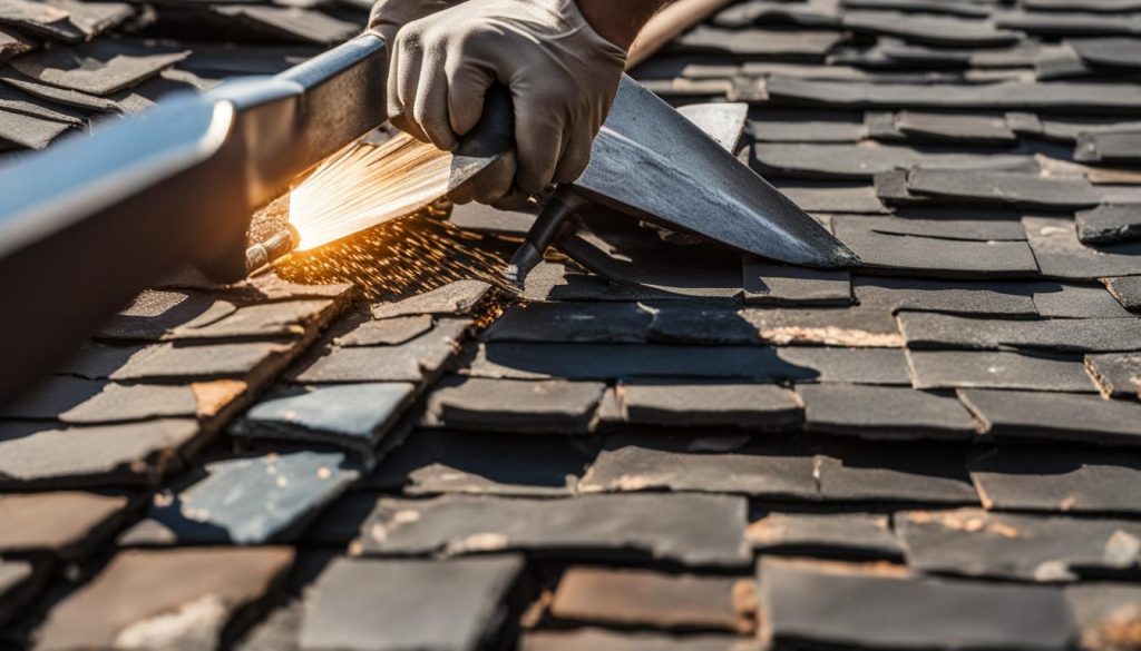 How to repair a damaged slate roof